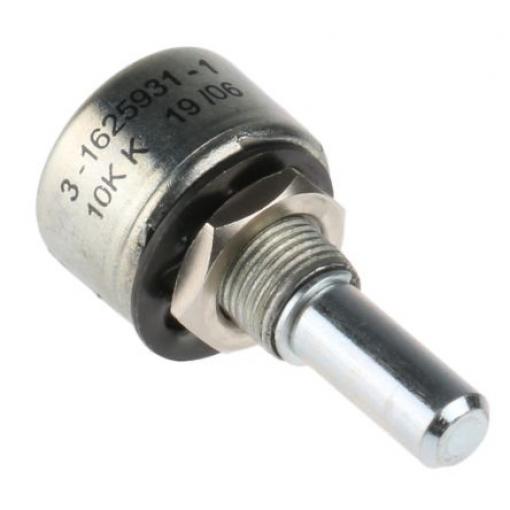 Potenciometr, průměr hřídele: 6.35 mm 1otáčkový, řada: M 10 kΩ 10 % 2 W 404802696038 Rotační, Montáž do panelu 1 TE