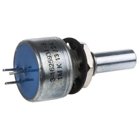 Potenciometr, průměr hřídele: 6.35 mm 1otáčkový, řada: M 1 mΩ 10 % 2 W 404802692042 Rotační, Montáž do panelu 1 TE