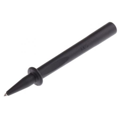 Zkušební sonda, 1 kV, Černá S pružinou, 4 mm Staubli 4 mm 1A