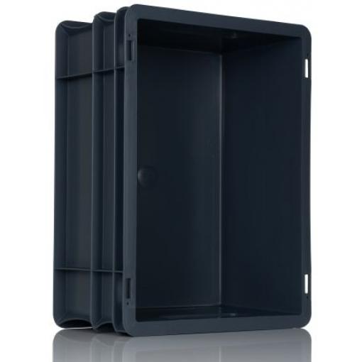 Kontejner Euro 15L Šedá, Polypropylen, 170 mm x 300 mm x 400 mm RS PRO