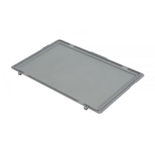 Víko úložného boxu Černá, Šedá, Polypropylen, 16 mm x 600 mm x 400 mm RS PRO