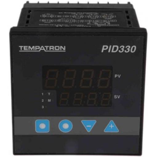 Tempatron PID regulátor teploty, řada: PID330 Panel, 50 °C, 0 °C, počet výstupů: 2, výstup: Relé 270V ac, typ řízení: