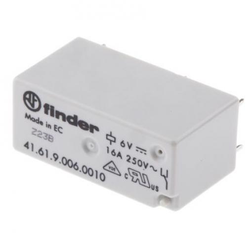 Finder Výkonové relé SPDT Montáž na plošný spoj 16 A 6 V dc 41