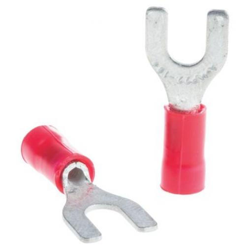 Krimpovací plochý konektor, řada: PLASTI-GRIP, Izolované, M4 barva Červená, max. AWG: 16 AWG, min. AWG: 22 AWG, TE