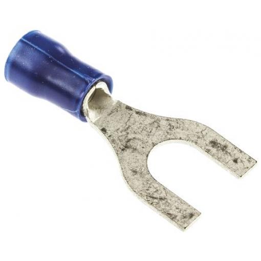 Krimpovací plochý konektor, řada: PLASTI-GRIP, Izolované, M6 barva Modrá, max. AWG: 14 AWG, min. AWG: 16 AWG, TE