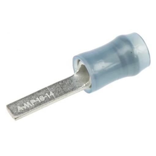 Krimpovací plochá svorka, řada: PIDG, Izolované délka čepele 12.57 mm, Modrá, max. AWG: 14 AWG, min. AWG: 16 AWG, TE