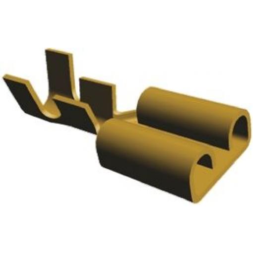 TE Connectivity Zásuvný konektor, řada: FASTON .250 Neizolované, 6.35 x 0.8 mm, Žlutá Vnitřní, celková délka: 19.2 mm,