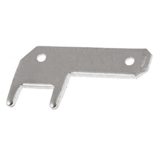 TE Connectivity Zásuvný konektor, řada: FASTON .110 Neizolované, 2.79 x 0.79 mm, Černá Vnější, celková délka: 13.4 mm,