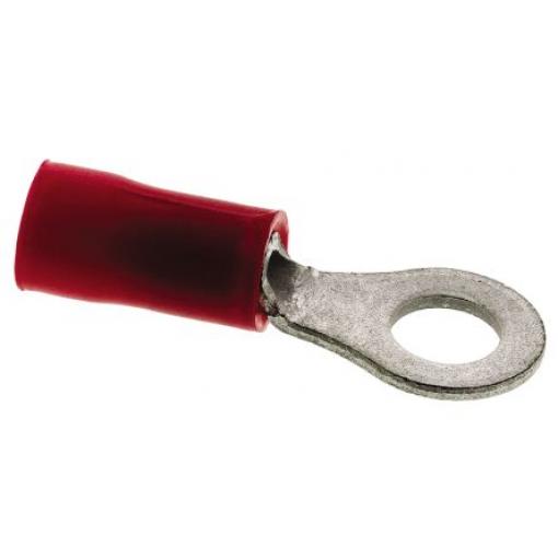 Očková koncovka, řada: PLASTI-GRIP, pokovení: Cín, M4, Červená, 105 °C, min. AWG: 22 AWG, max. AWG: 16 AWG, Izolované,