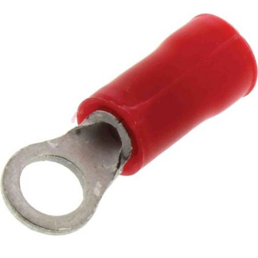 Očková koncovka, řada: PLASTI-GRIP, pokovení: Cín, M5, Červená, 90 °C, min. AWG: 22 AWG, max. AWG: 16 AWG, Izolované, TE