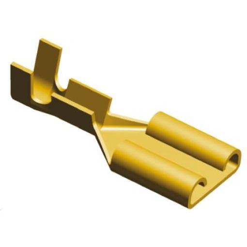 TE Connectivity Zásuvný konektor, řada: FASTON .250 Neizolované, 6.35 x 0.81 mm, Černá Vnitřní, celková délka: 19.05 mm,