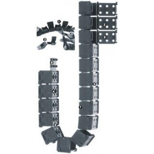 Kabelové rozdvojky, řada: E1.20 Plastové barva Černá 15mm x 20 mm x 1 m, min. poloměr ohybu 28 mm Igus