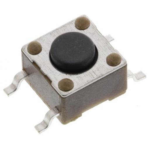 TE Connectivity Dotykový spínač, barva ovladače: Šedá Tlačítko SPST 50 mA 4.3 mm 0.7 mm Povrch