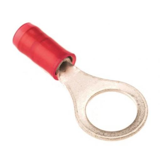 Očková koncovka, řada: PIDG, pokovení: Cín, M8, Červená, 105 °C, min. AWG: 22 AWG, max. AWG: 16 AWG, Izolované, TE