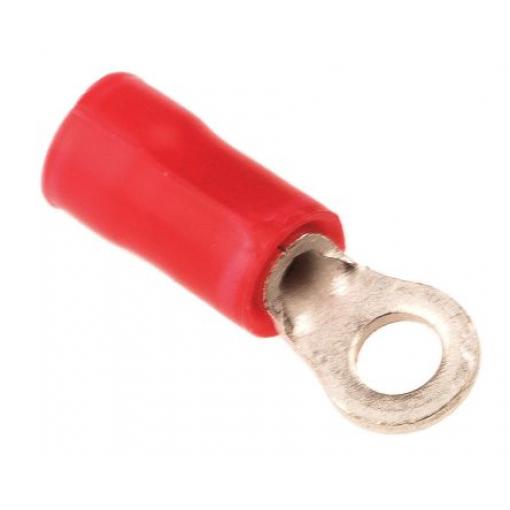 Očková koncovka, řada: PLASTI-GRIP, pokovení: Cín, M2.5, Červená, 105 °C, min. AWG: 22 AWG, max. AWG: 16 AWG, Izolované,