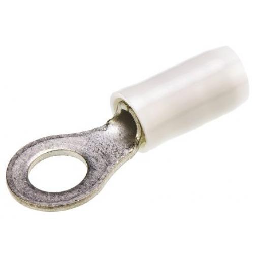Očková koncovka, řada: PIDG, pokovení: Cín, M5, Červená, Bílá, 105 °C, min. AWG: 14 AWG, max. AWG: 12 AWG, Izolované, TE