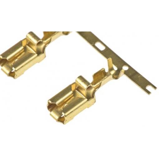 TE Connectivity Zásuvný konektor, řada: Positive Lock .250 Mk I Neizolované, 6.35 x 0.81 mm, Žlutá Vnitřní, celková