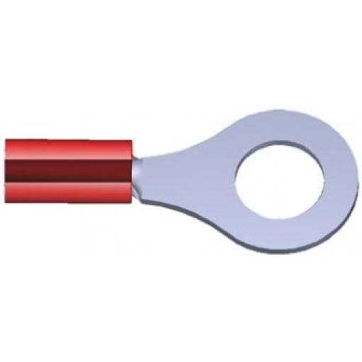 Očková koncovka, řada: PIDG, pokovení: Cín, M6, Červená, 105 °C, min. AWG: 22 AWG, max. AWG: 16 AWG, Izolované, TE