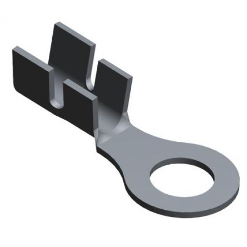 Očková koncovka, řada: 62691, pokovení: Cín, 6.35 mm, Šedá, 105 °C, min. AWG: 12 AWG, max. AWG: 10 AWG, Neizolované, -40