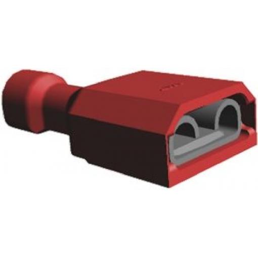 TE Connectivity Zásuvný konektor, řada: Ultra-Fast .250 Izolované, 6.35 x 0.81 mm, Červená Vnitřní, celková délka: 0.855