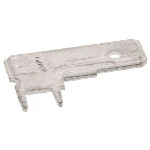 TE Connectivity Zásuvný konektor, řada: FASTON .250 Neizolované, 6.35 x 0.83 mm, Stříbrná Vnější, celková délka: 20.32