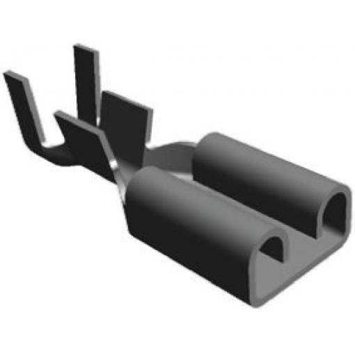 TE Connectivity Zásuvný konektor, řada: FASTON .187 Neizolované, 4.75 x 0.51 mm, Černá Vnitřní, celková délka: 0.65 in,