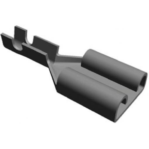 TE Connectivity Zásuvný konektor, řada: FASTON .250 Neizolované, 6.35 x 0.81 mm, Černá Vnitřní, celková délka: 0.75 in,