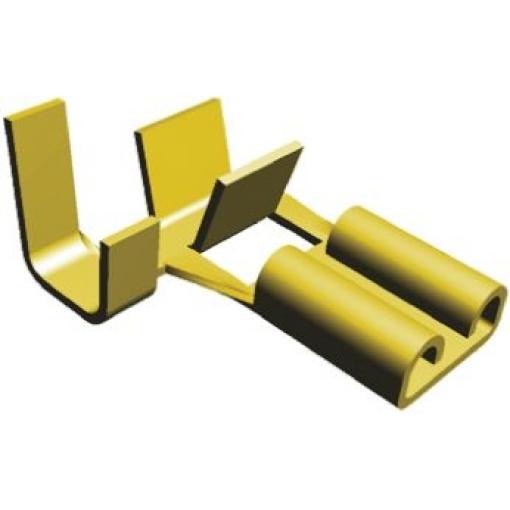 TE Connectivity Zásuvný konektor, řada: FASTON .187 Neizolované, 4.75 x 0.51 mm, Žlutá Vnitřní, celková délka: 19.18 mm,