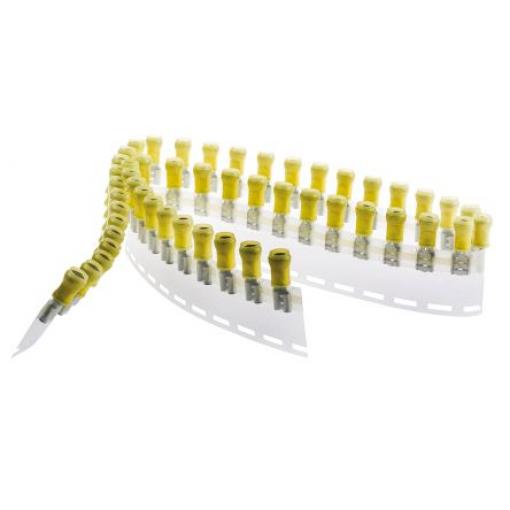 TE Connectivity Zásuvný konektor, řada: PIDG FASTON .250 Izolované, 6.35 x 0.81 mm, Žlutá Vnitřní, celková délka: 0.012