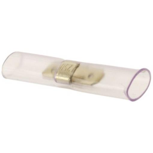 TE Connectivity Zásuvný konektor, řada: Faston Izolované, 6.35 x 0.81 mm, Čirá Samec/samec, celková délka: 66.68 mm,