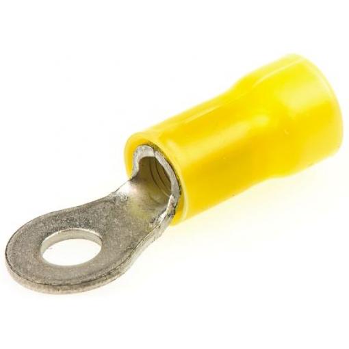 Očková koncovka, řada: PLASTI-GRIP, pokovení: Cín, M4, Žlutá, 105 °C, min. AWG: 12 AWG, max. AWG: 10 AWG, Izolované, TE