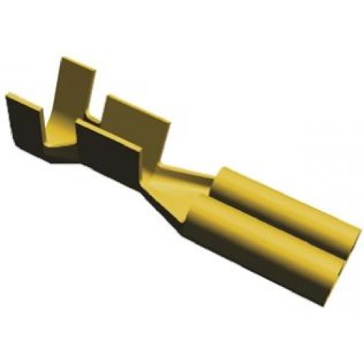 TE Connectivity Zásuvný konektor, řada: FASTIN-FASTON .110 Neizolované, 2.79 x 0.51 mm, Žlutá Vnitřní, celková délka:
