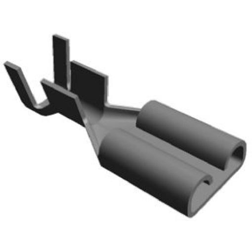 TE Connectivity Zásuvný konektor, řada: FASTON .187 Neizolované, 4.75 x 0.51 mm, Černá Vnitřní, celková délka: 16.1 mm,