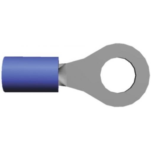 Očková koncovka, řada: PLASTI-GRIP, pokovení: Cín, M6, Modrá, 105 °C, min. AWG: 16 AWG, max. AWG: 14 AWG, Izolované, TE