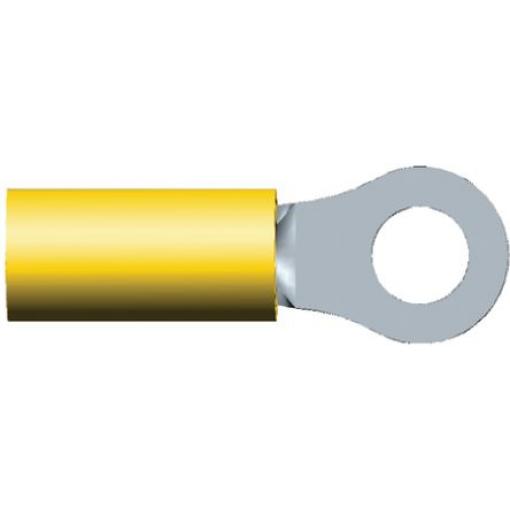 Očková koncovka, řada: PLASTI-GRIP, pokovení: Cín, M5, Žlutá, 105 °C, min. AWG: 12 AWG, max. AWG: 10 AWG, Izolované, TE