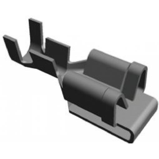 TE Connectivity Zásuvný konektor, řada: FASTON .187 Neizolované, 4.75 x 0.51 mm, Černá Vnitřní, celková délka: 16.12 mm,