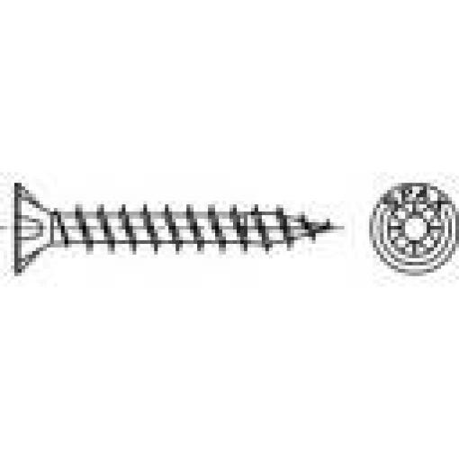 158824 zápustný šroub 3 mm 20 mm křížová drážka Pozidriv ocel galvanizováno zinkem 200 ks