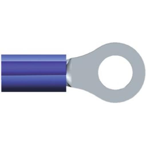 Očková koncovka, řada: PIDG, pokovení: Cín, M4, Modrá, 105 °C, min. AWG: 16 AWG, max. AWG: 14 AWG, Izolované, TE