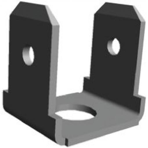 TE Connectivity Zásuvný konektor, řada: FASTON .187 Neizolované, 4.75 x 0.51 mm, Černá Vnější, celková délka: 8.33 mm,