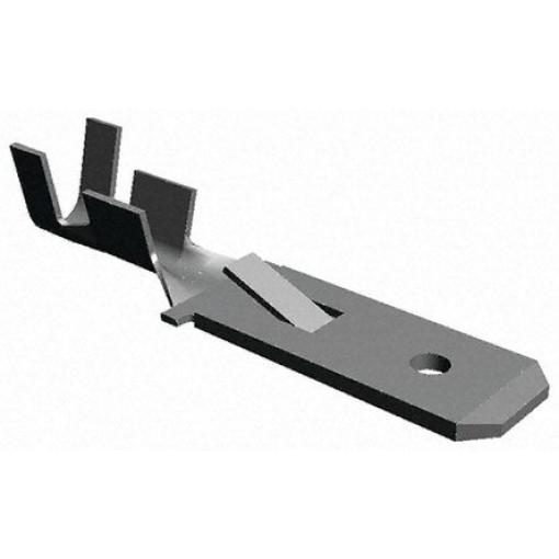 TE Connectivity Zásuvný konektor, řada: FASTIN-FASTON .250 Neizolované, 6.35 x 0.81 mm, Černá Vnější, celková délka: 28