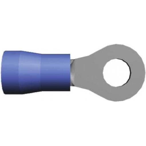 Očková koncovka, řada: PLASTI-GRIP, pokovení: Cín, M4, Modrá, 105 °C, min. AWG: 16 AWG, max. AWG: 14 AWG, Izolované, TE