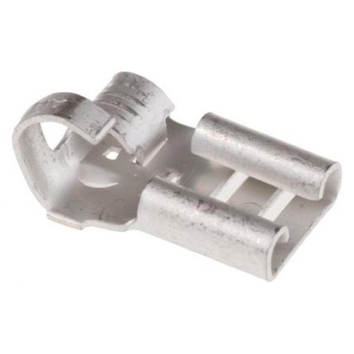 TE Connectivity Zásuvný konektor, řada: FASTON .250 Neizolované, 6.35 x 0.81 mm, Černá Vnitřní, celková délka: 17 mm,
