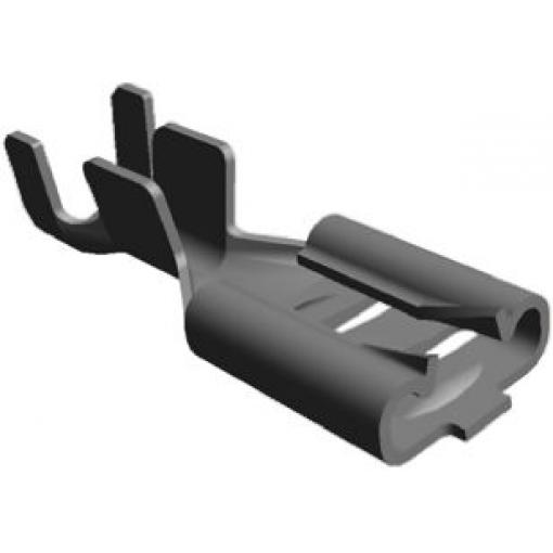 TE Connectivity Zásuvný konektor, řada: FASTON .187 Neizolované, 4.75 x 0.81 mm, Černá Vnitřní, celková délka: 14.98 mm,
