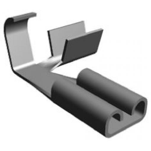 TE Connectivity Zásuvný konektor, řada: FASTON .110 Neizolované, 2.79 x 0.51 mm, Černá Vnitřní, celková délka: 11.68 mm,