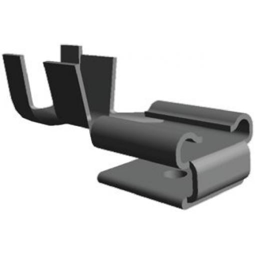 TE Connectivity Zásuvný konektor, řada: FASTON .250 Neizolované, 6.35 x 0.81 mm, Černá Vnitřní, celková délka: 19.56 mm,