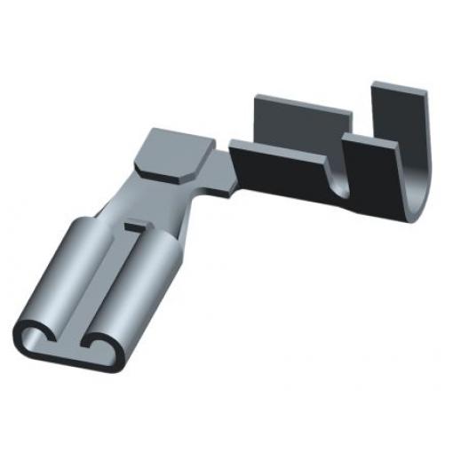 TE Connectivity Zásuvný konektor, řada: FASTON .110 Neizolované, 3.81 x 0.3 mm, Černá Vnitřní, celková délka: 10.92 mm,