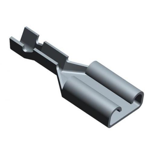 TE Connectivity Zásuvný konektor, řada: FASTON .187 Neizolované, 5.59 x 0.31 mm, Černá Vnitřní, celková délka: 14.99 mm,