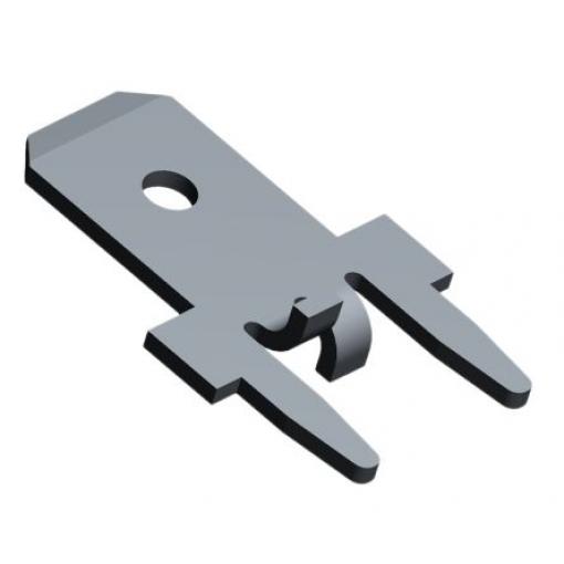 TE Connectivity Zásuvný konektor, řada: FASTON .187 Neizolované, 4.75 x 0.51 mm, Černá Vnější, celková délka: 12.45 mm,