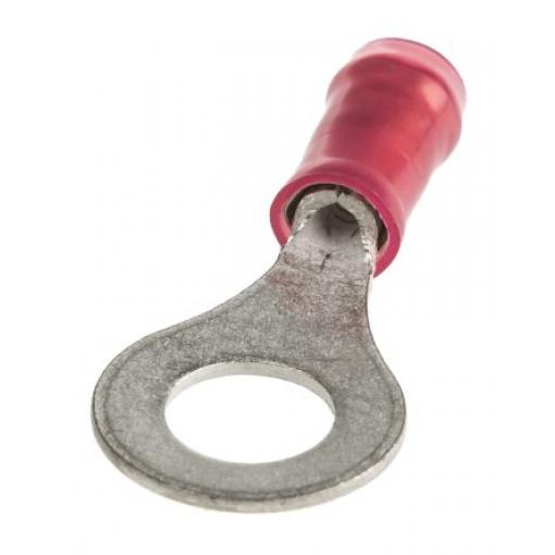 Očková koncovka, řada: PIDG, pokovení: Cín, M6, Červená, 105 °C, min. AWG: 22 AWG, max. AWG: 16 AWG, Izolované, TE