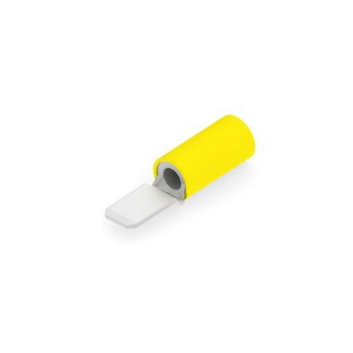 TE Connectivity Zásuvný konektor, řada: PIDG FASTON .250 Izolované, 6.35 x 0.81 mm, Žlutá Vnější, celková délka: 28 mm,